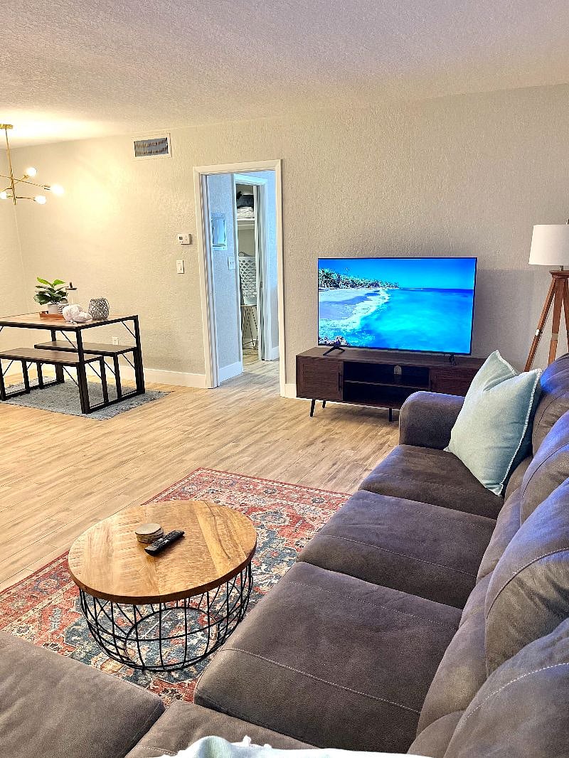 Relax to your favorite show after a long day.