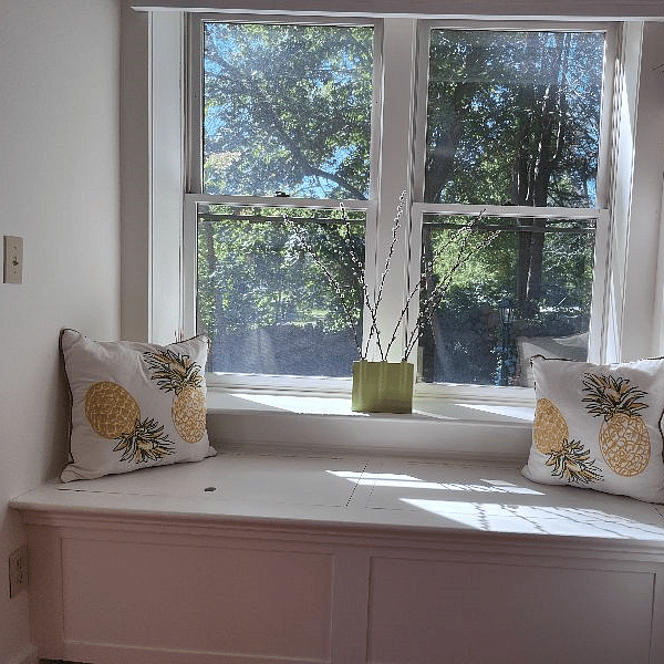 Window seat and afternoon light.