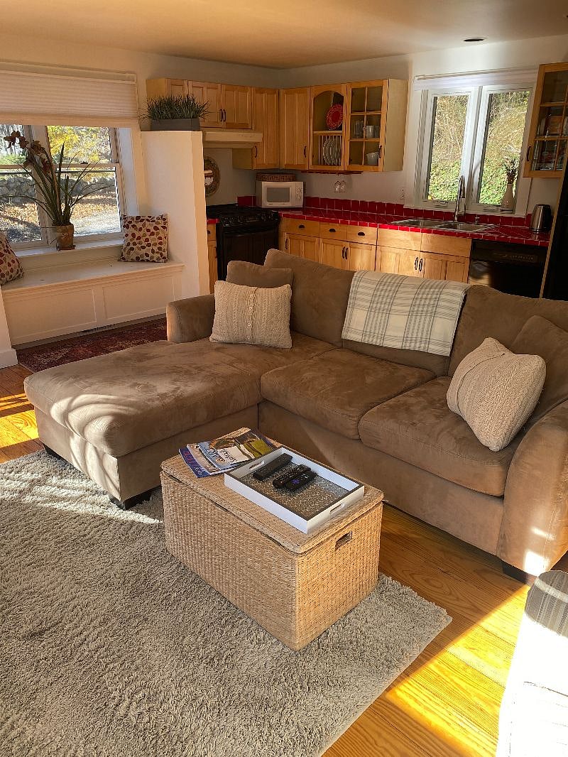 Open kitchen and living room area