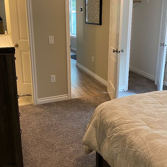 Pocket door to full size restroom