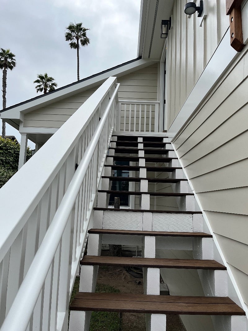 Exterior stairs to unit