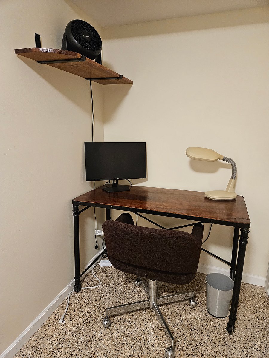 work desk in room separate sauna rooms