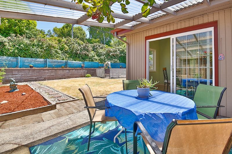 Beautiful covered patio area to enjoy your private backyard!