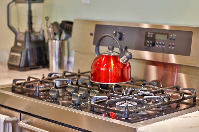 Premium gas stove top and convection oven.