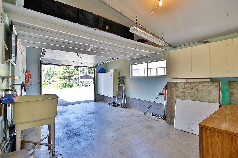 Roomy garage for keeping you out of the elements.
