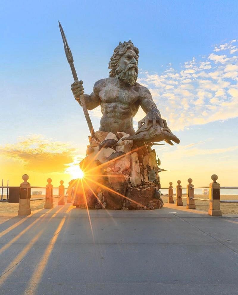 Neptune statue down at the Virginia Beach oceanfront (about 30 minutes away)