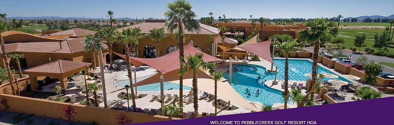 One of four outdoor pools.  This location includes a lap pool.  Available with a month or longer rental and additional monthly resort fee.