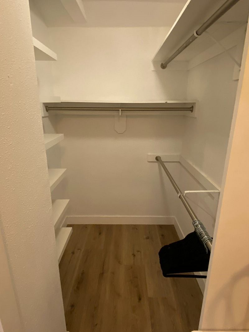 Lots of closet space and shoe shelves