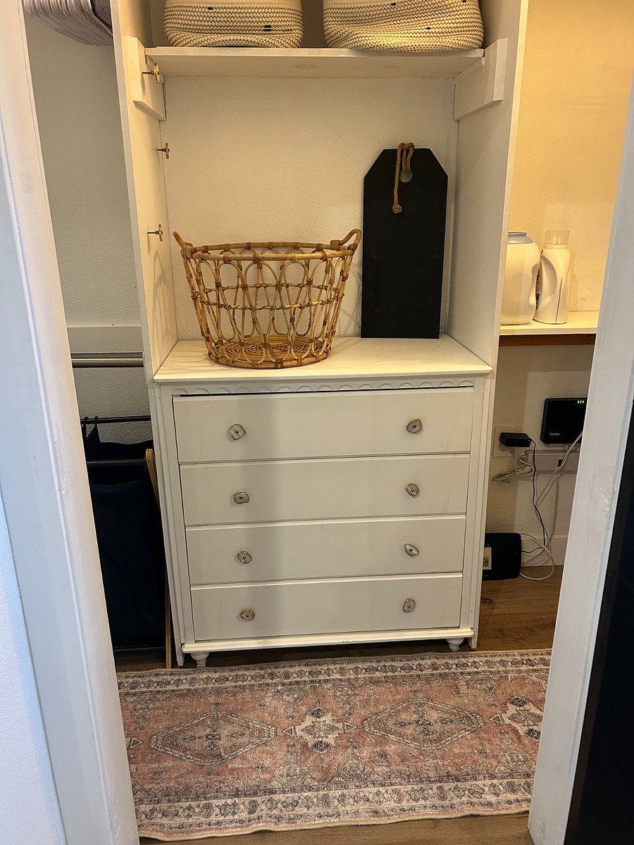 Dresser in closet