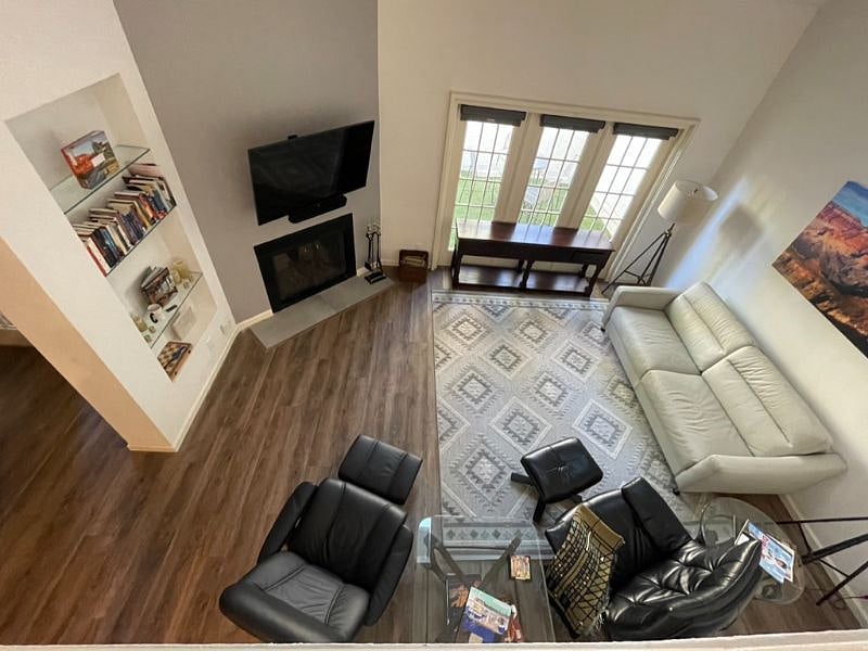 Looking down at Living Room