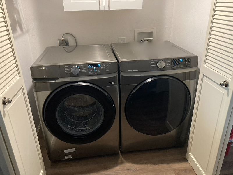New Washer-Dryer off Kitchen