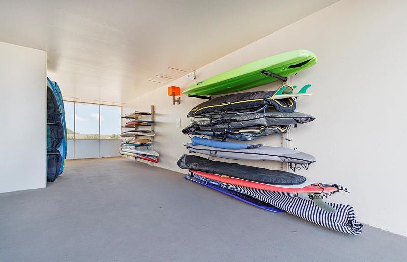 Board parking. There is also a ping pong table next door.