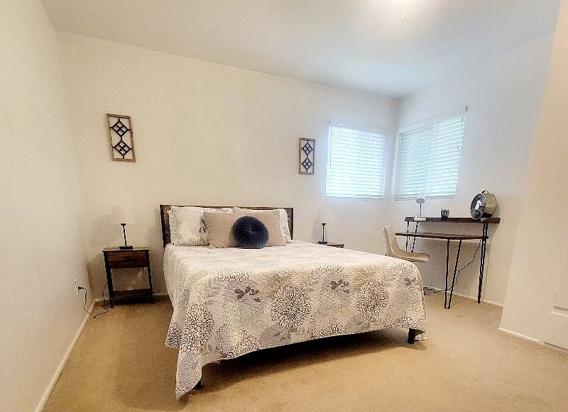 Bedroom with a workspace