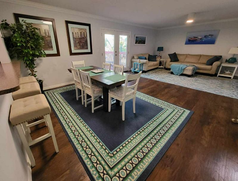 Large and naturally lit living area