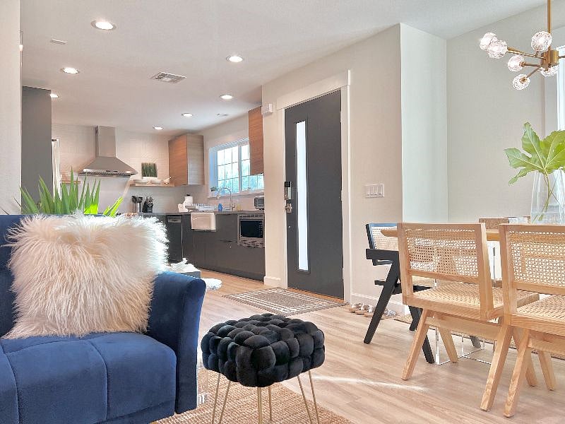 Kitchen, living room, dining combo, downstairs