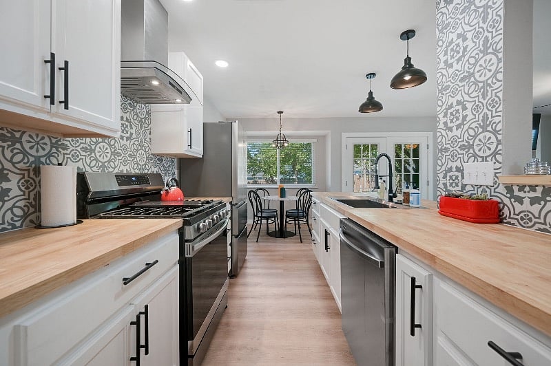 kitchen with all new appliances