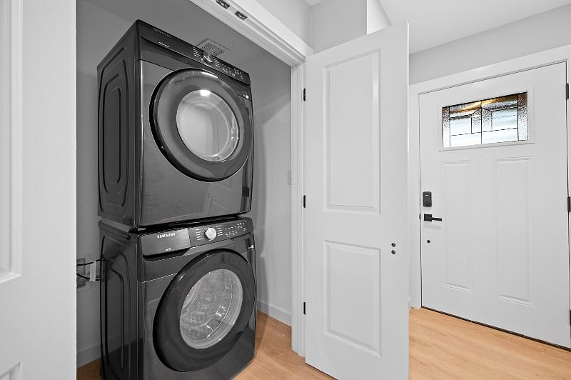 laundry room (shelf and laundry basket not shown)