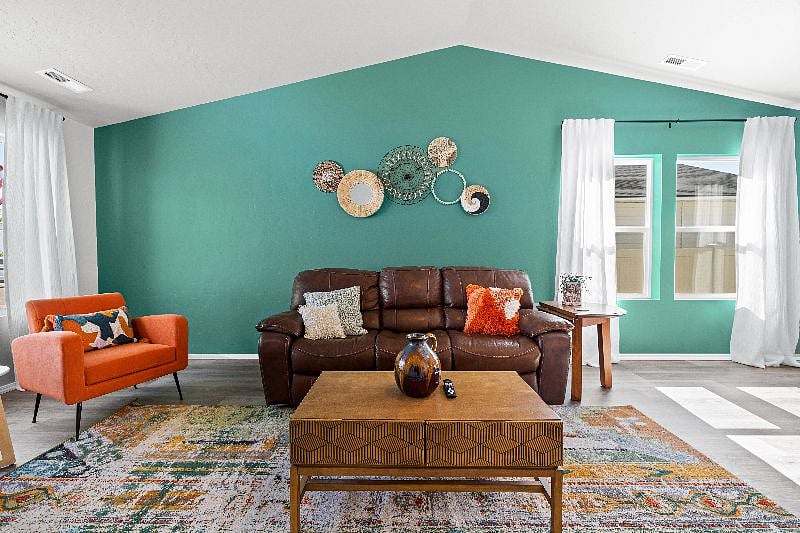 Couch has double recliners to welcome those lazy days