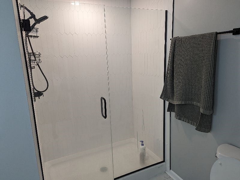 Master Bath with double vanity and large walk in shower