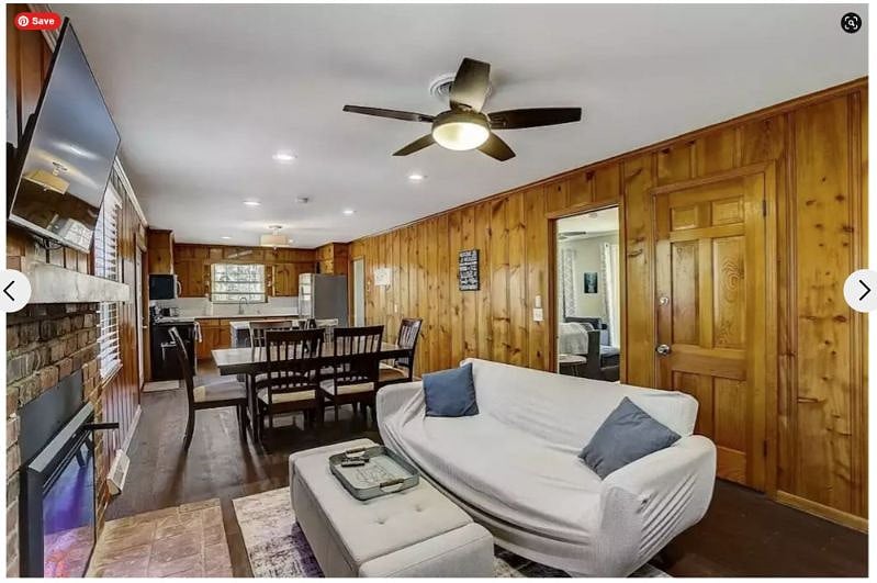 Here's another view of the second living area which