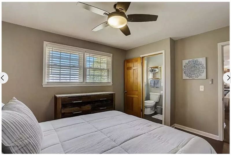 The primary suite includes a full bath with a standing shower