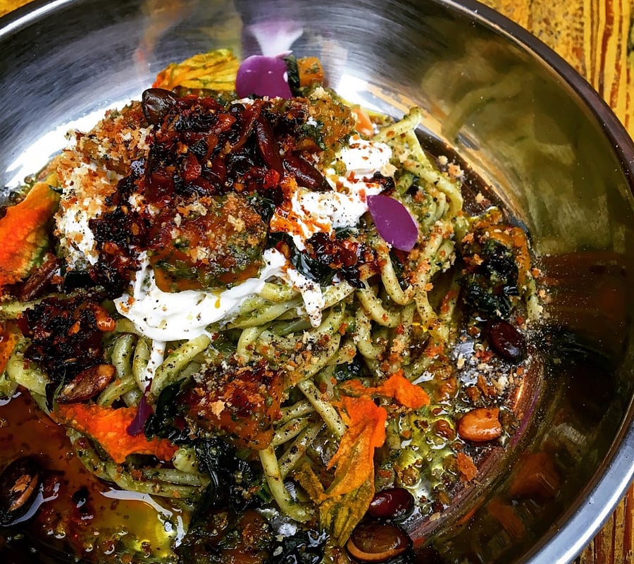Feast on the endless list of amazing restaurants in the neighborhood!
This is not your boring spaghetti - courtesy of Gumba.