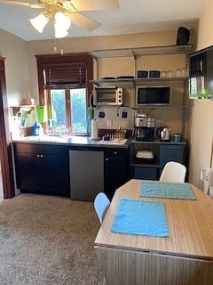 Kitchenette with flexible seating