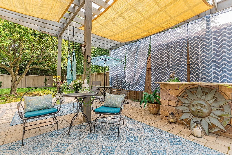 The backyard oasis of flowers, rejuvenation and serenity.
