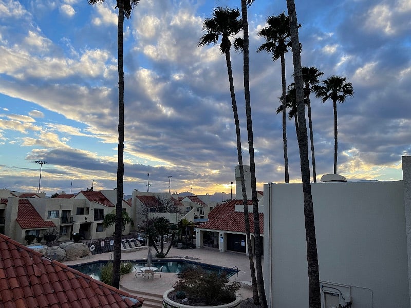 View from the balcony outside the kitchen