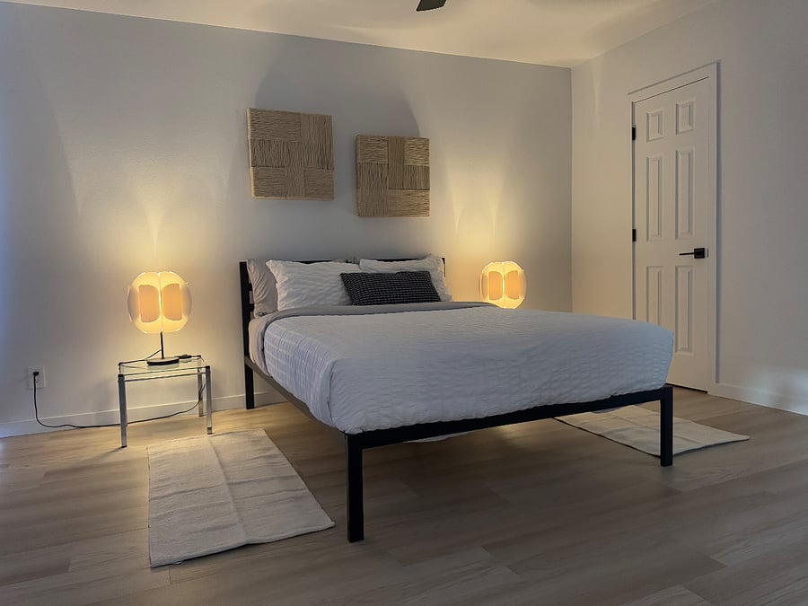 Bedroom with walk-in closet