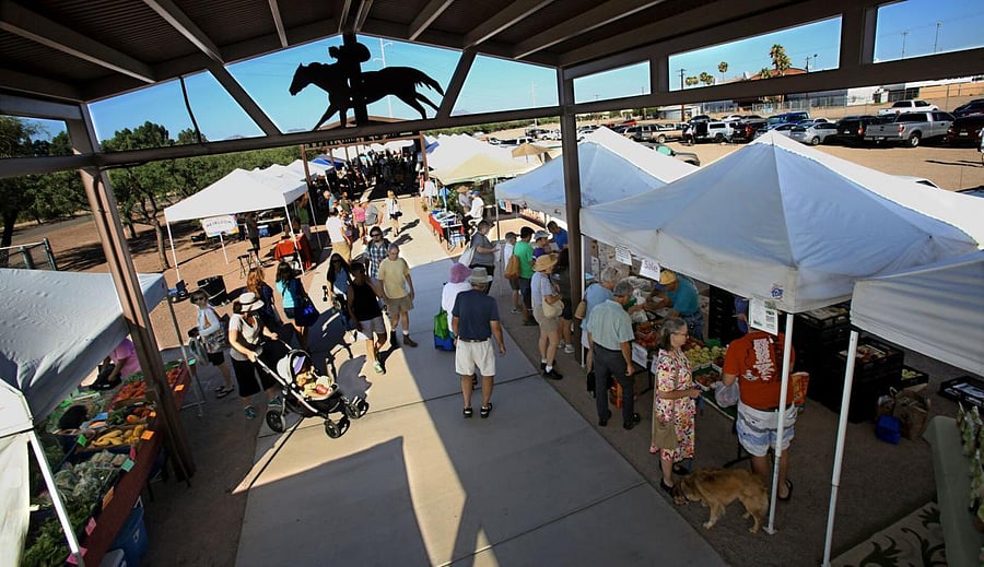 Walk or bike to the Heirloom Market on Sundays