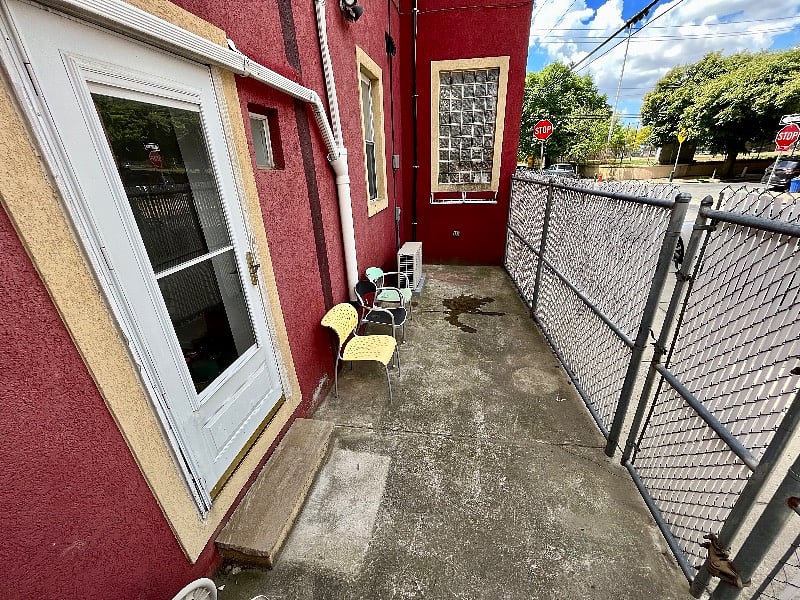 Private outdoor patio off of the rear studio