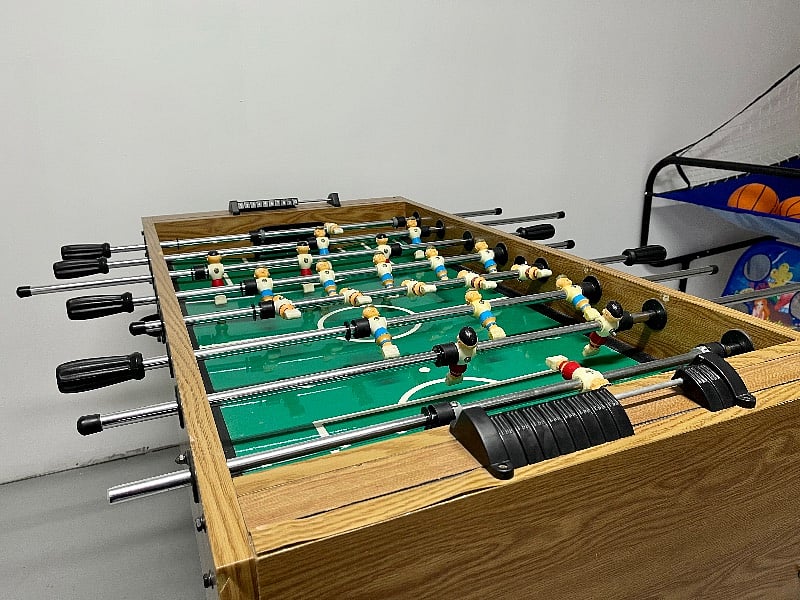 Game Room with Foosball, Basketball, games and Washer/Dryer