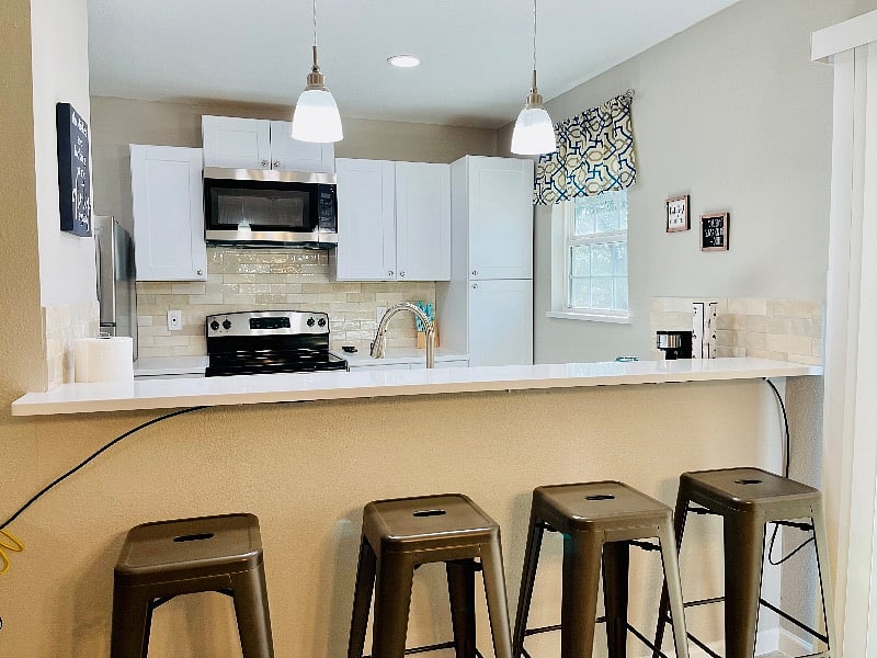 Bar view to Kitchen