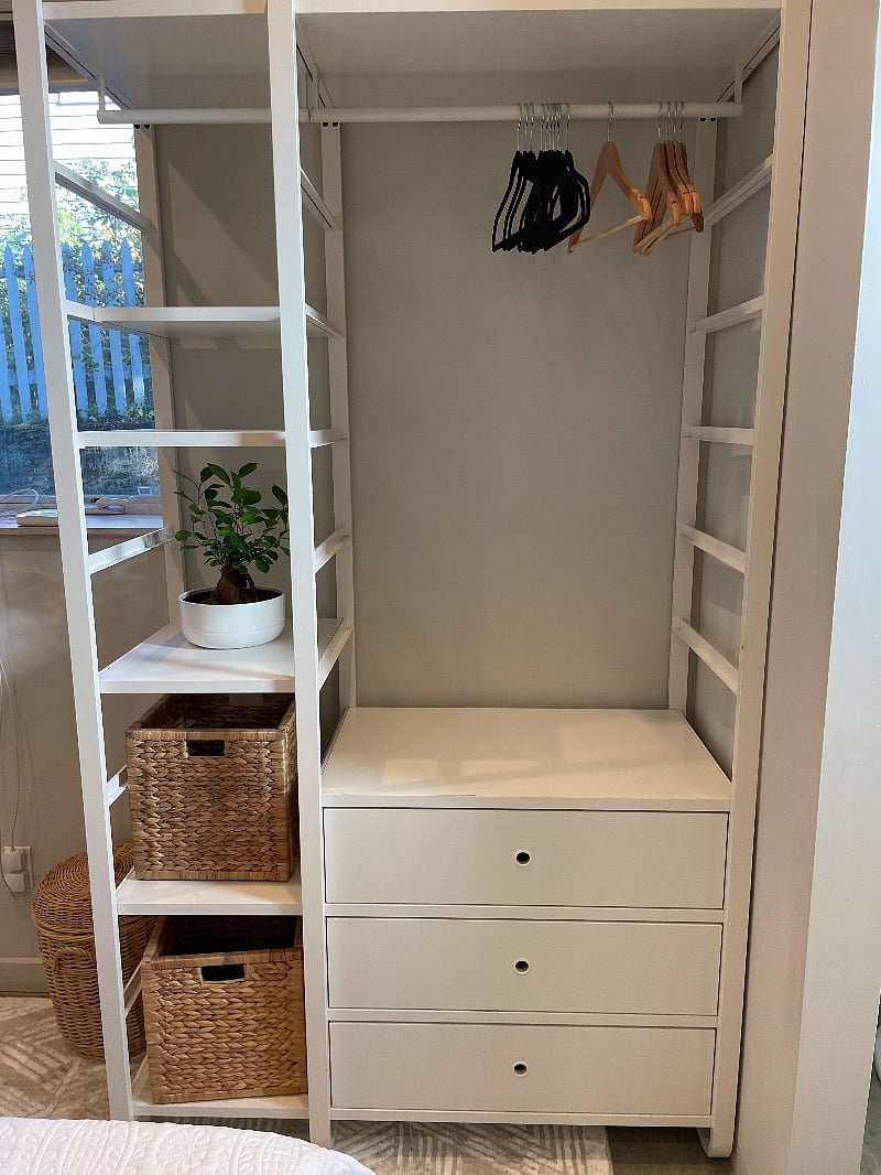 Wardrobe in primary bedroom