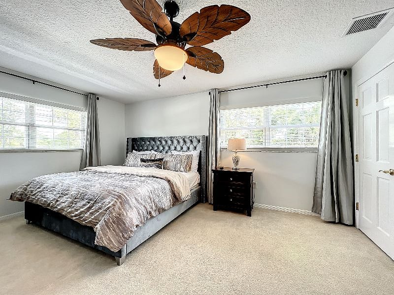 King Bed/multiple windows