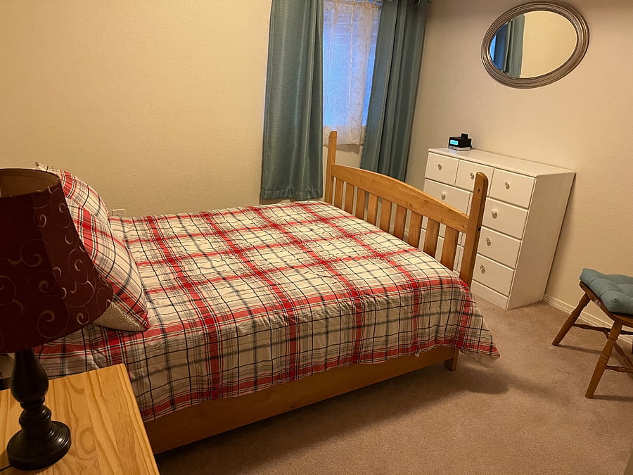 Bedroom and dresser