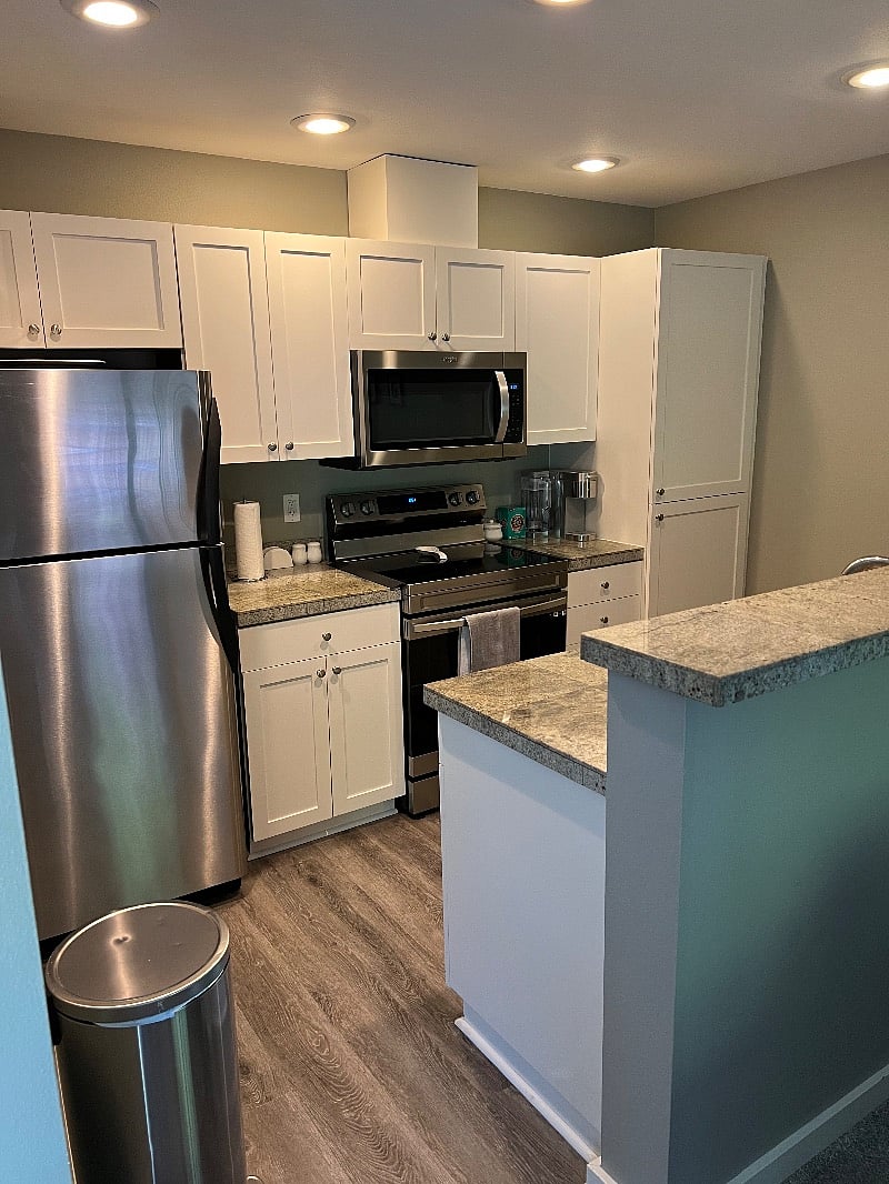 Beautiful kitchen with extra amenities.