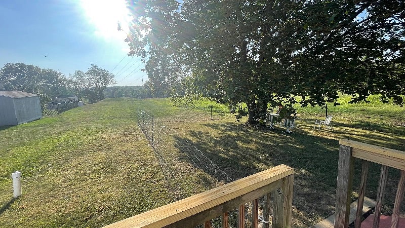 back deck and yard
