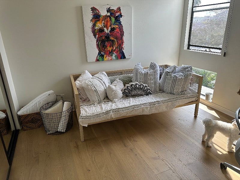 Can make the bed a king if preferred.