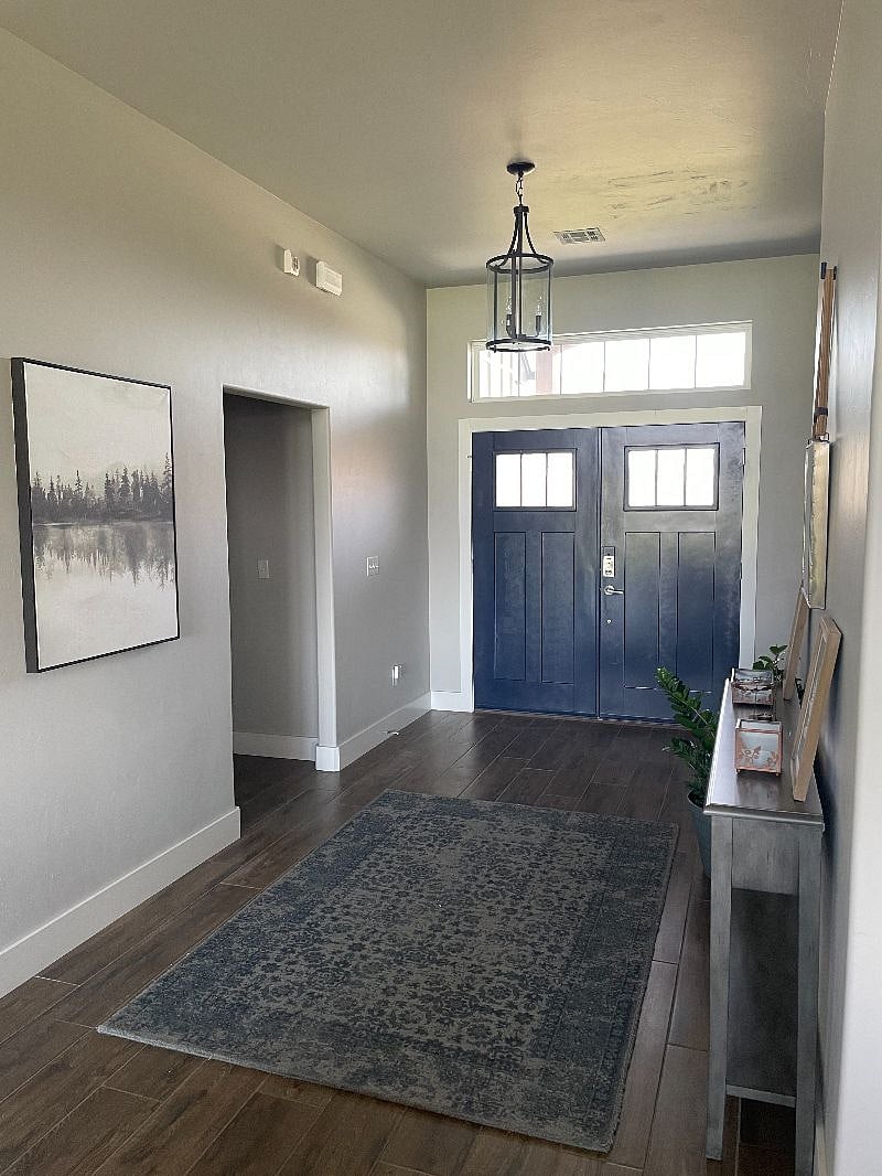 Modern Entry with Double Doors