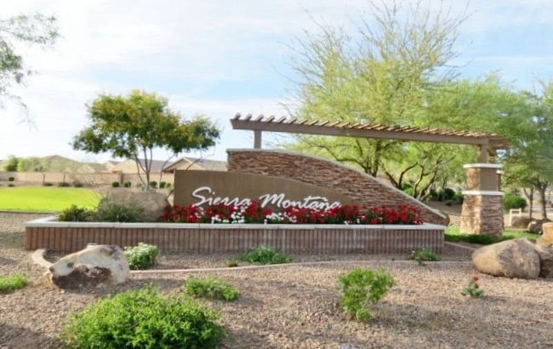One of several entrances to Sierra Montana neighborhood