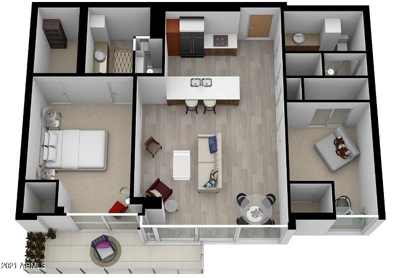 Overview of floorplan for the unit