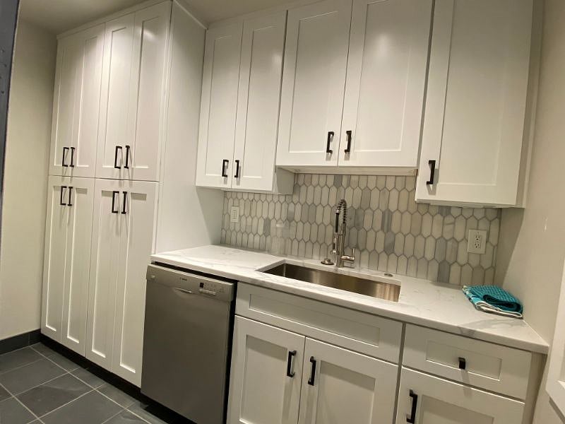 The newly added butler's pantry. One of those pantry cabinets is ALL yours!