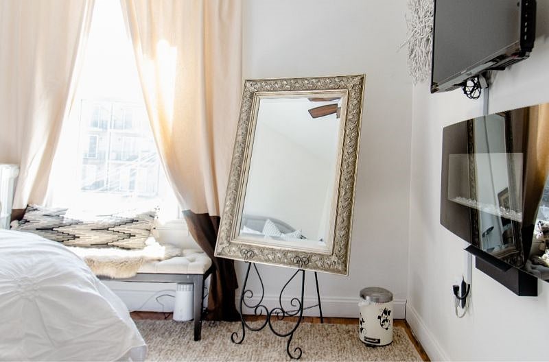 Optional chest of drawer unit and/or closet is available for use and can be added to room.