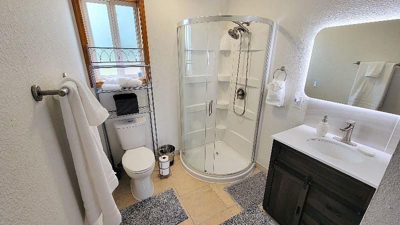Brand new private bathroom across the room!