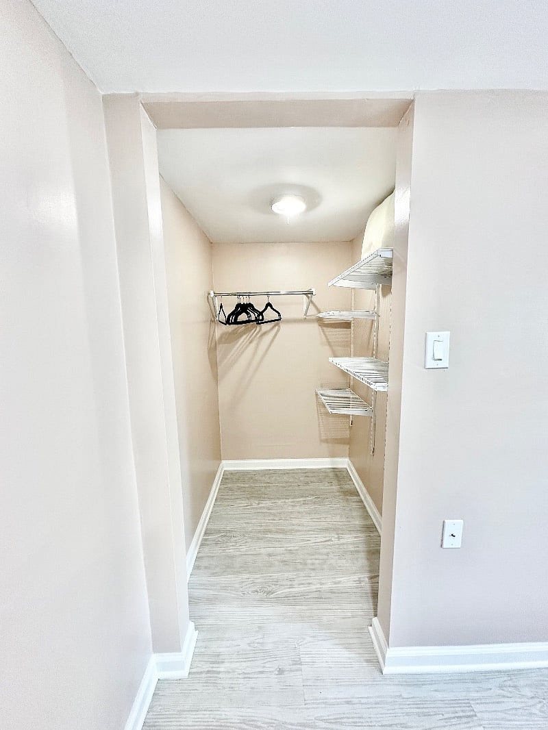 Spacious walk-in closet!