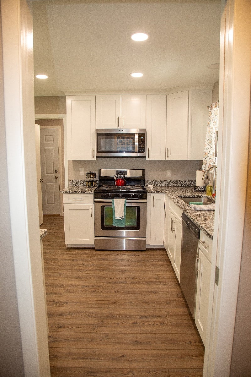 Gas range and microwave