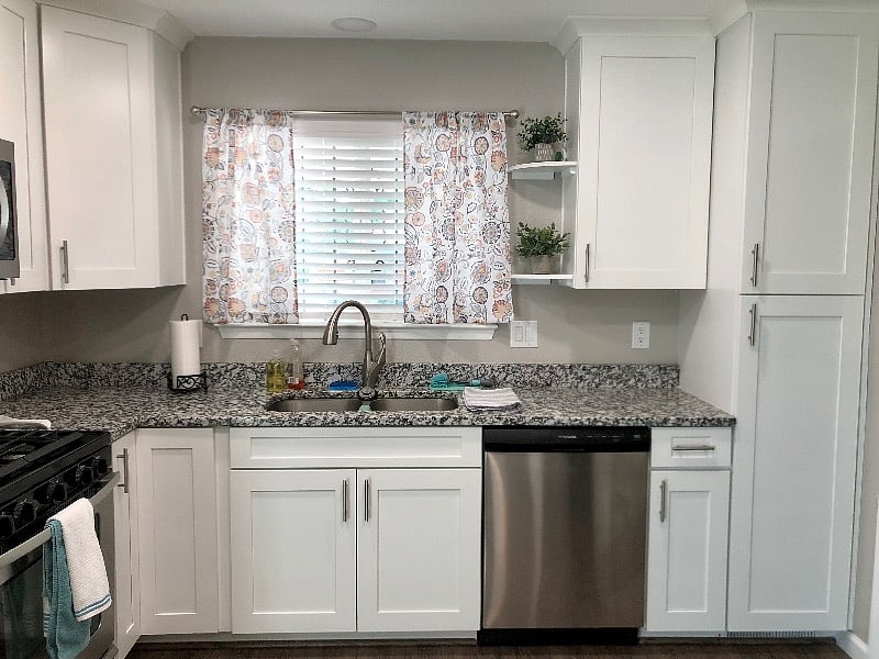 Double bowl stainless steel sink and dishwasher