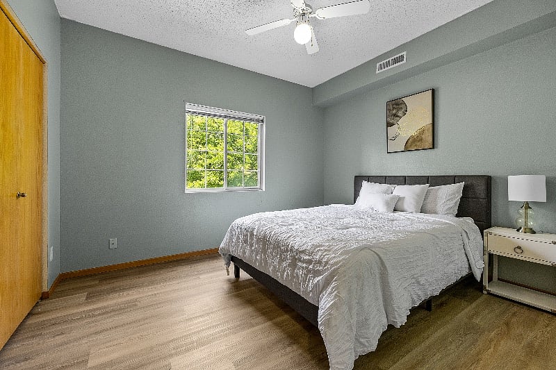 Master bedroom with Queen size bed